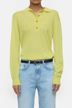 CLOSED Breisels>Poloshirt Van Biologische Wol Primair Geel
