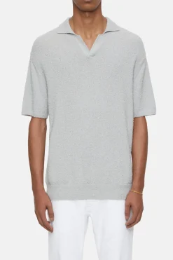 CLOSED Breisels>Poloshirt Van Katoenmix Krijtgrijs