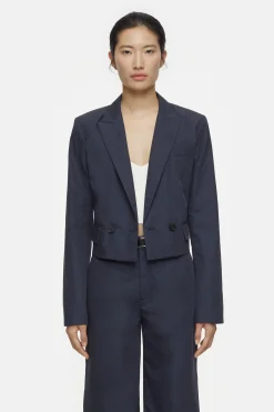 CLOSED Jassen En Jassen>Poplin Blazer Blauwe Ruimte