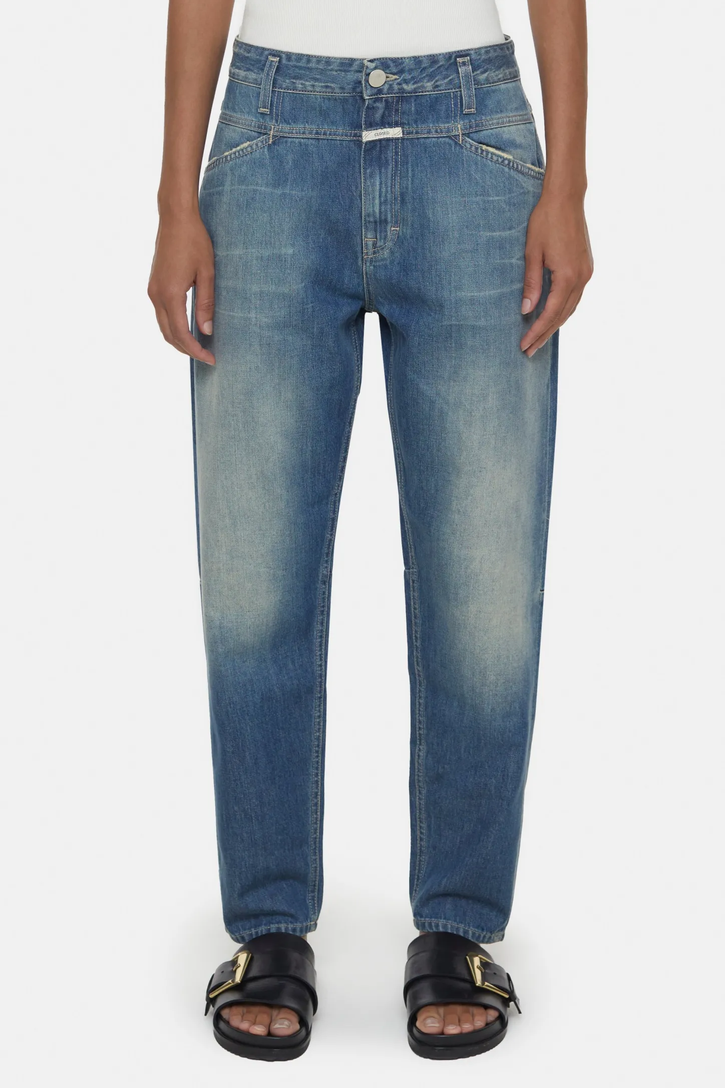 CLOSED X-Pocket-Familie>Relaxte Jeans - Stijlnaam X-Lent Midden Blauw