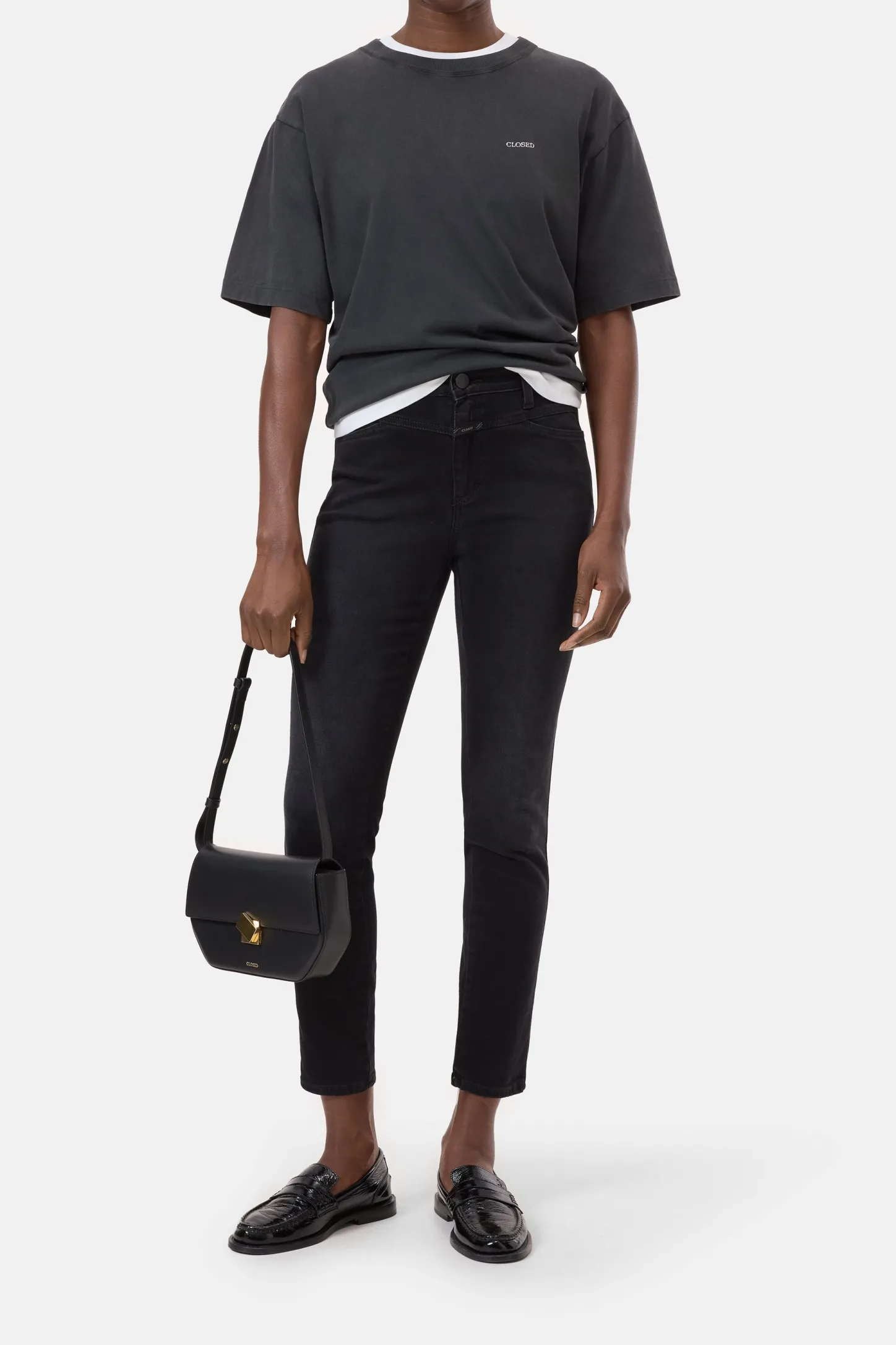 CLOSED Mager>Skinny Jeans - Stijlnaam Skinny Pusher Donker Grijs