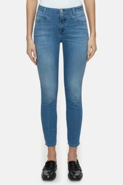 CLOSED X-Pocket-Familie>Skinny Jeans - Stijlnaam Skinny Pusher Midden Blauw