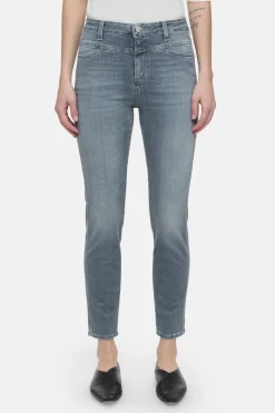 CLOSED Mager>Skinny Pusher In Denimstijl Midden Grijs