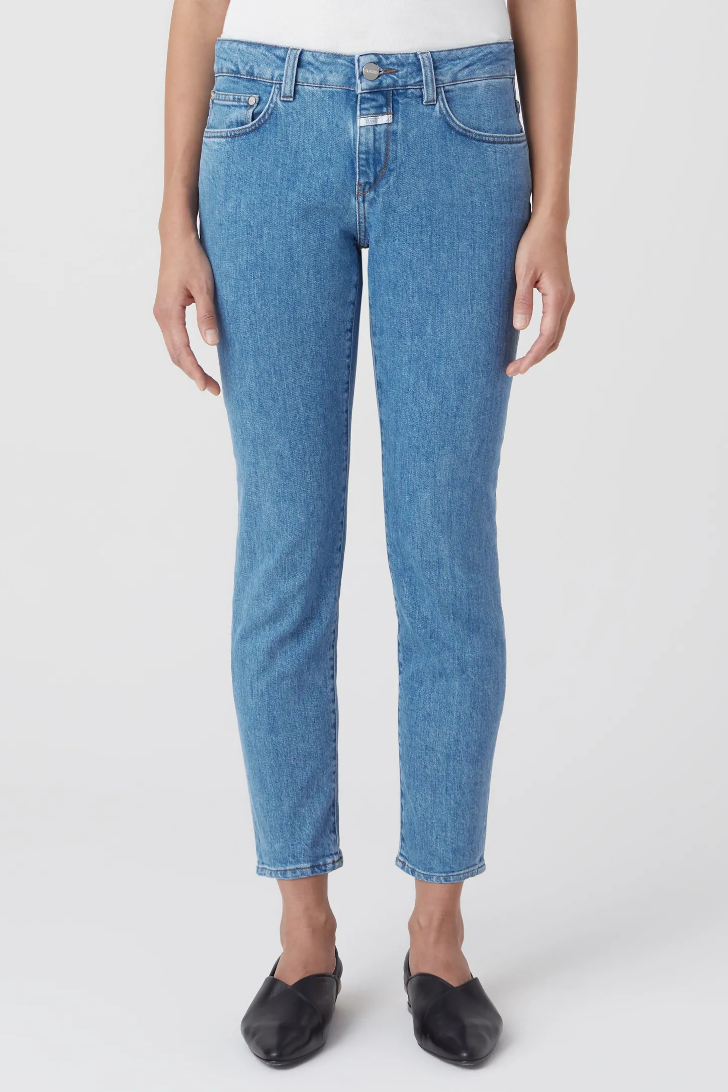 CLOSED Dun>Slim Jeans - Stijlnaam Baker Midden Blauw