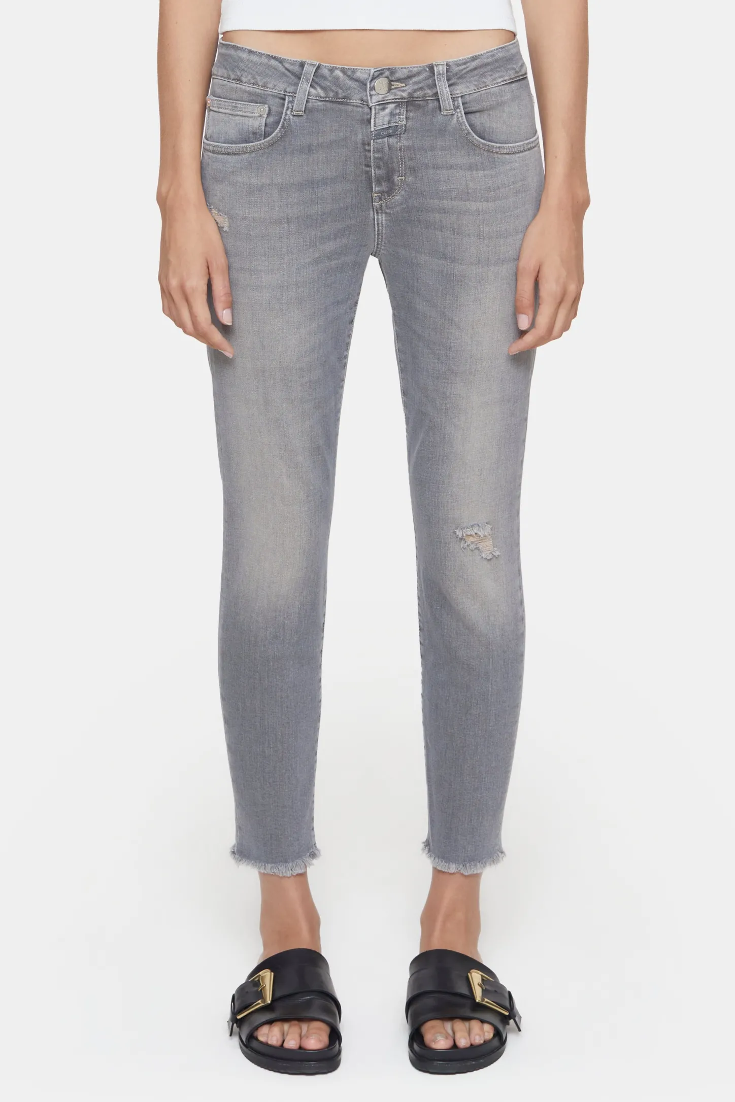 CLOSED Vintage Wasbeurten>Slim Jeans - Stijlnaam Baker Midden Grijs