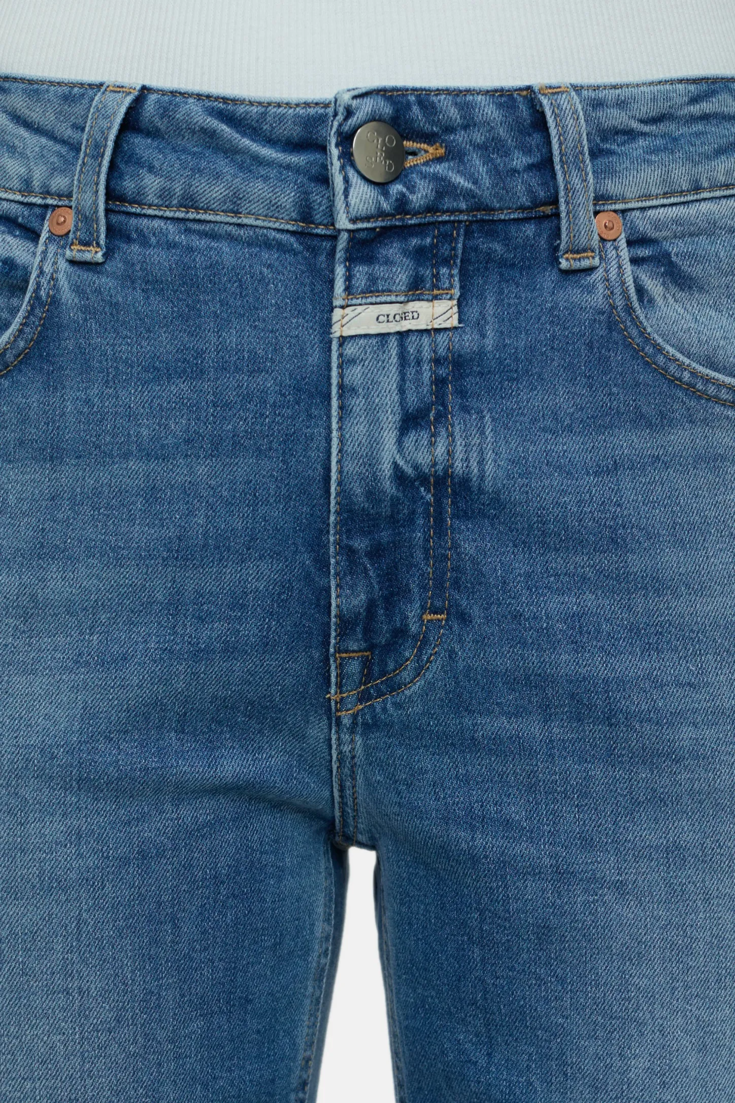 CLOSED Dun>Slim Jeans - Stijlnaam Milo Midden Blauw