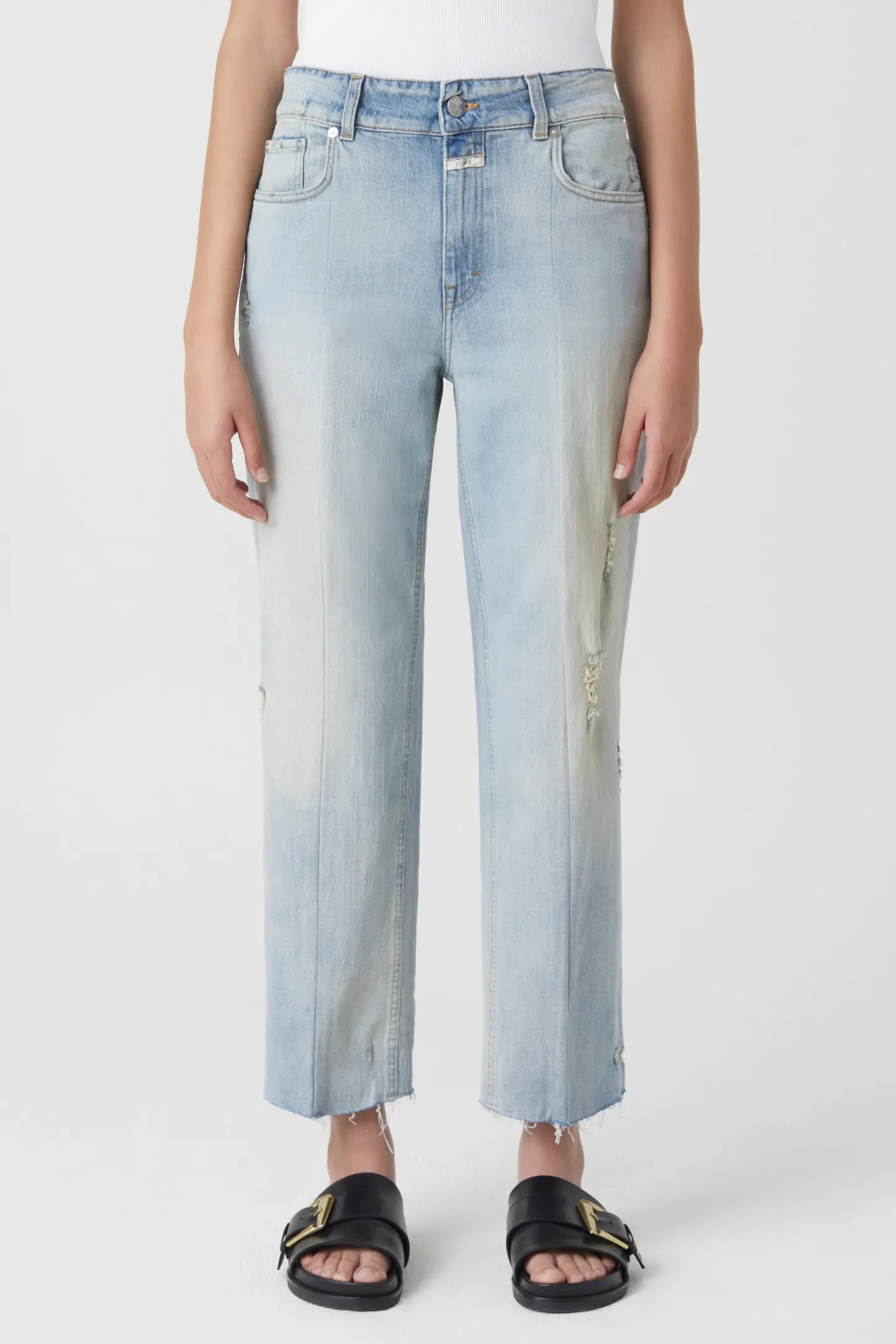 CLOSED Dun>Slim Jeans - Stijlnaam Milo Midden Blauw