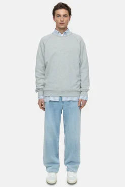 CLOSED Sweatshirts>Sweatshirt Met Logo Lichtgrijs Gemeleerd