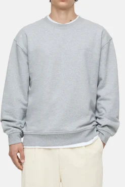 CLOSED Sweatshirts>Sweatshirt Met Ronde Hals Lichtgrijs Gemeleerd