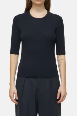 CLOSED T-Shirts>Top Van Kasjmiermix Zwart