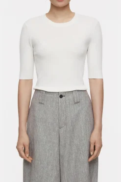 CLOSED T-Shirts>Top Van Kasjmiermix Ivoor