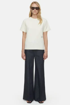 CLOSED T-Shirts>T-Shirt Met Logo Vanille Creme