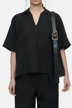 CLOSED Overhemden En Blouses>Tuniek Met Korte Mouwen Zwart