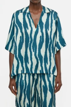CLOSED Overhemden En Blouses>Tuniektop Met Print Middernacht Meer