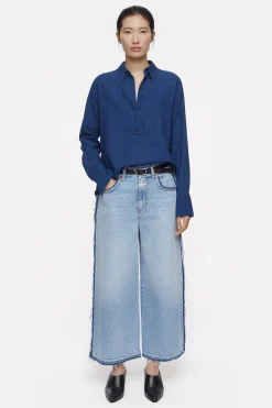 CLOSED Overhemden En Blouses>Tuniektopje Van Linnenmix Donkerblauw