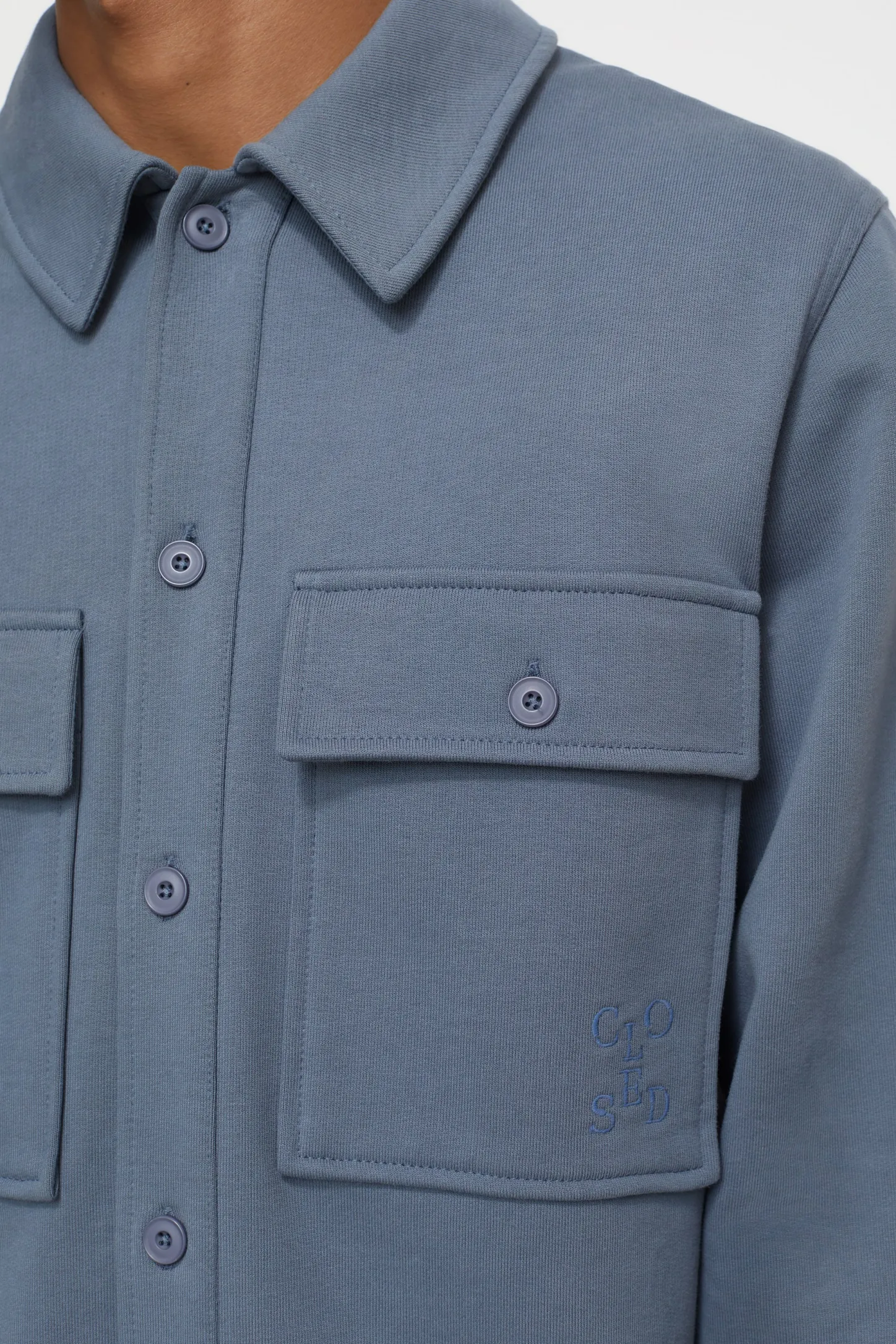 CLOSED Overhemden>Utility-Shirt Blauw Industrieel