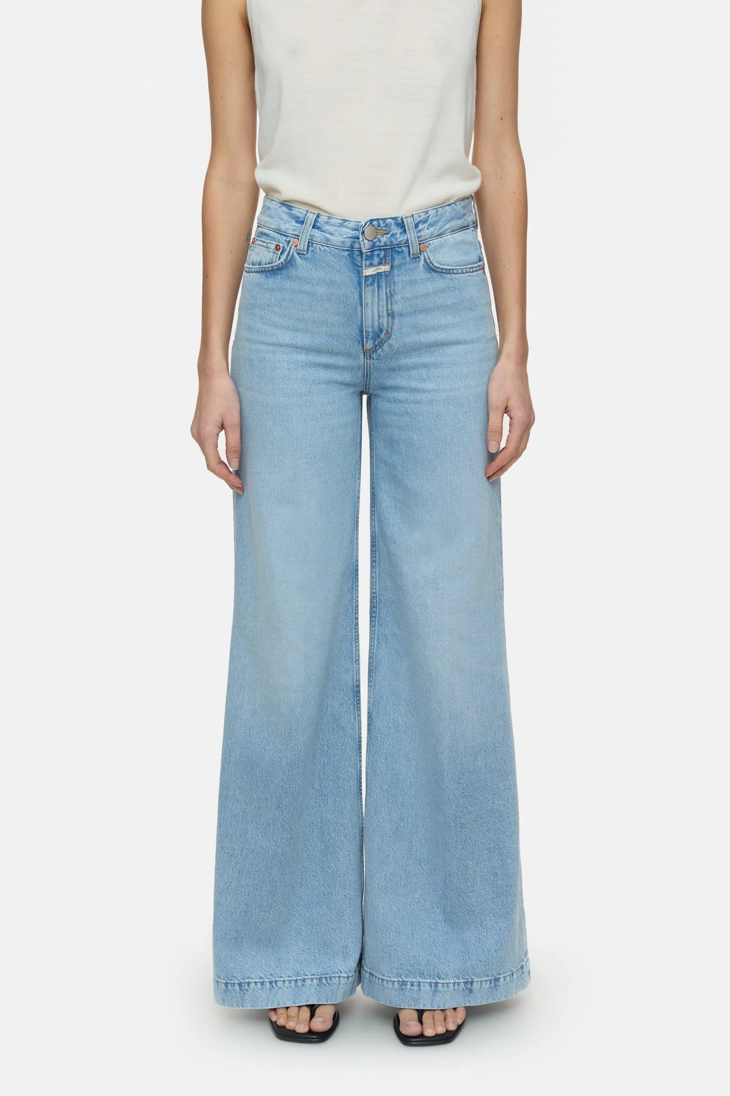 CLOSED Lange Denim>Wijde Jeans - Stijlnaam Glow-Up Lichtblauw