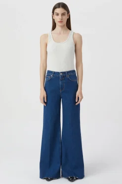 CLOSED Ras>Wijde Jeans - Stijlnaam Glow-Up Donkerblauw