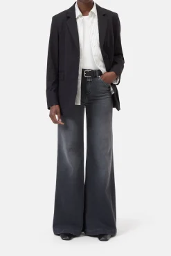 CLOSED Eco-Denim>Wijde Jeans - Stijlnaam Glow-Up Donker Grijs