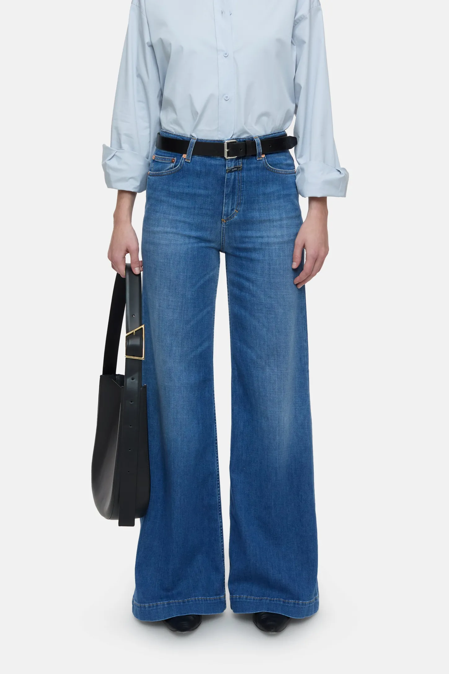 CLOSED Ras>Wijde Jeans - Stijlnaam Glow-Up Donkerblauw