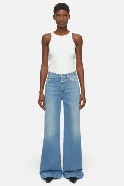 CLOSED Lange Denim>Wijde Jeans - Stijlnaam Glow-Up Midden Blauw