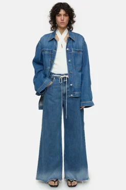 CLOSED Eco-Denim>Wijde Jeans - Stijlnaam Morus Donkerblauw