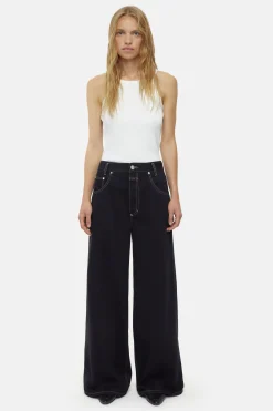 CLOSED Lange Denim>Wijde Jeans - Stijlnaam Morus Zwartzwart