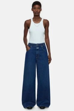 CLOSED Lange Denim>Wijde Jeans - Stijlnaam Morus Donkerblauw