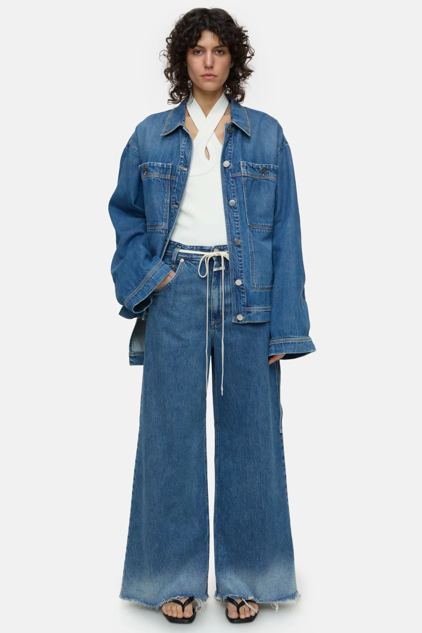CLOSED Ras>Wijde Jeans - Stijlnaam Morus Donkerblauw
