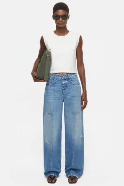 CLOSED Ras>Wijde Jeans - Stijlnaam Nikka Midden Blauw