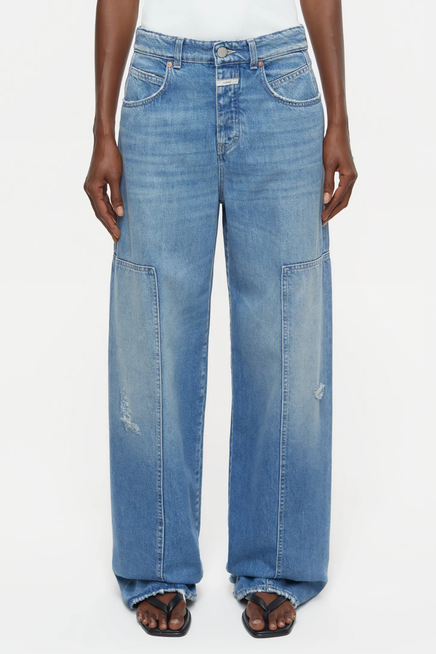 CLOSED Jeans>Wijde Jeans - Stijlnaam Nikka Midden Blauw