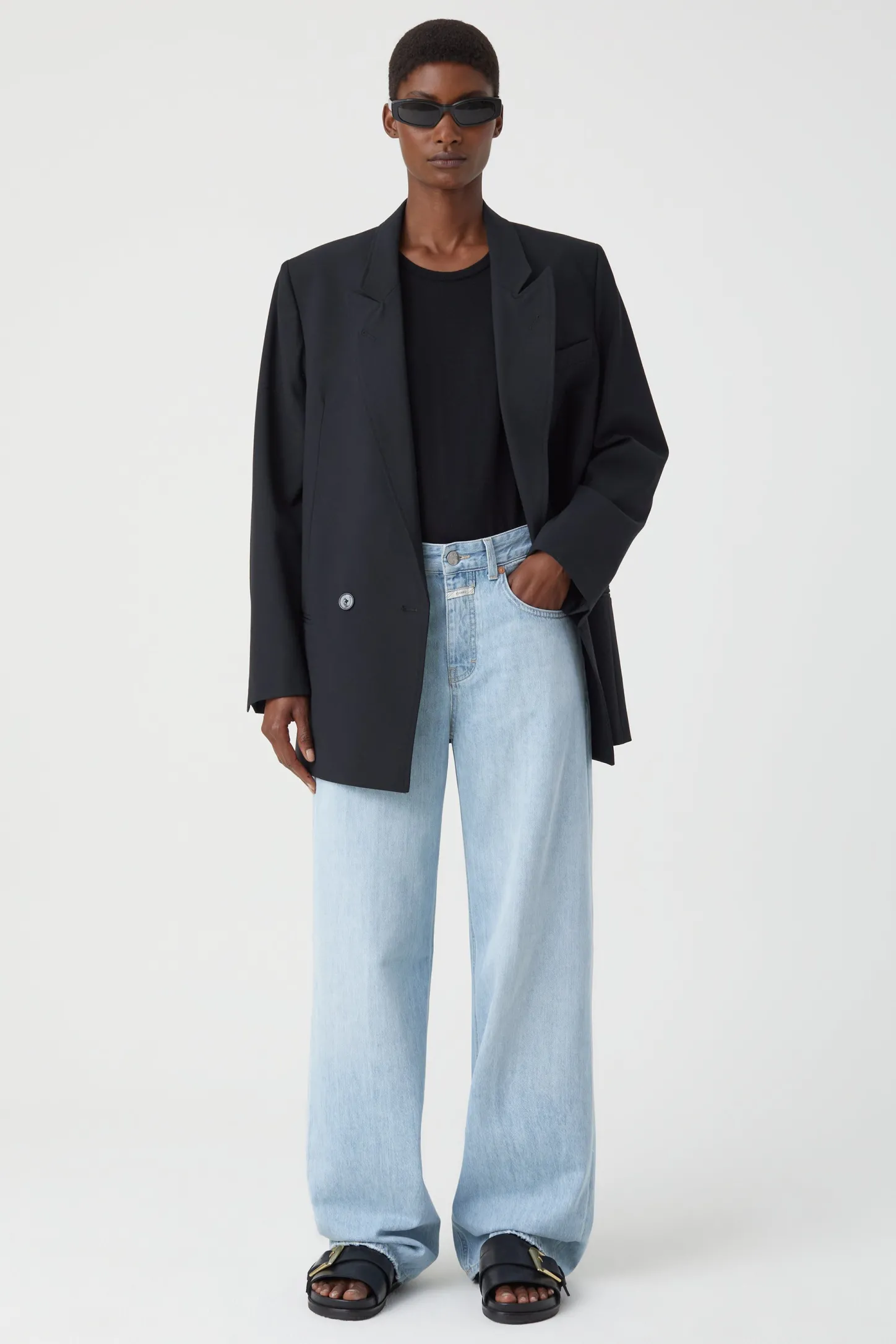 CLOSED Lange Denim>Wijde Jeans - Stijlnaam Nikka Lichtblauw