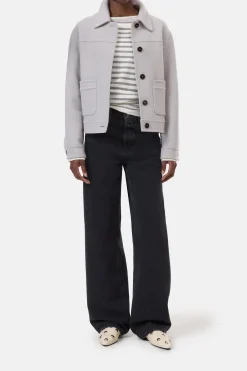 CLOSED Lange Denim>Wijde Jeans - Stijlnaam Nikka Donker Grijs