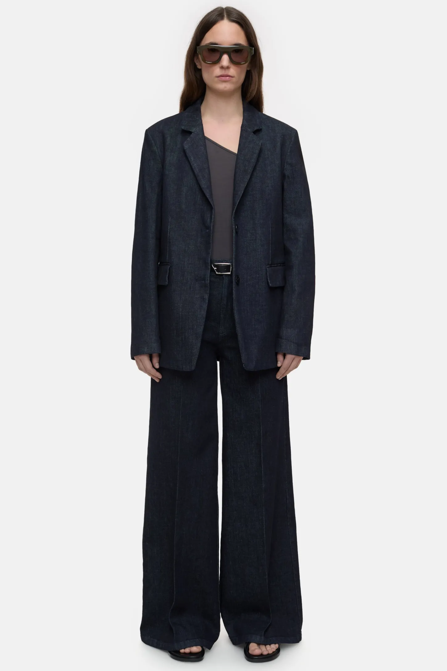 CLOSED Lange Denim>Wijde Jeans - Stijlnaam Veola Donkerblauw