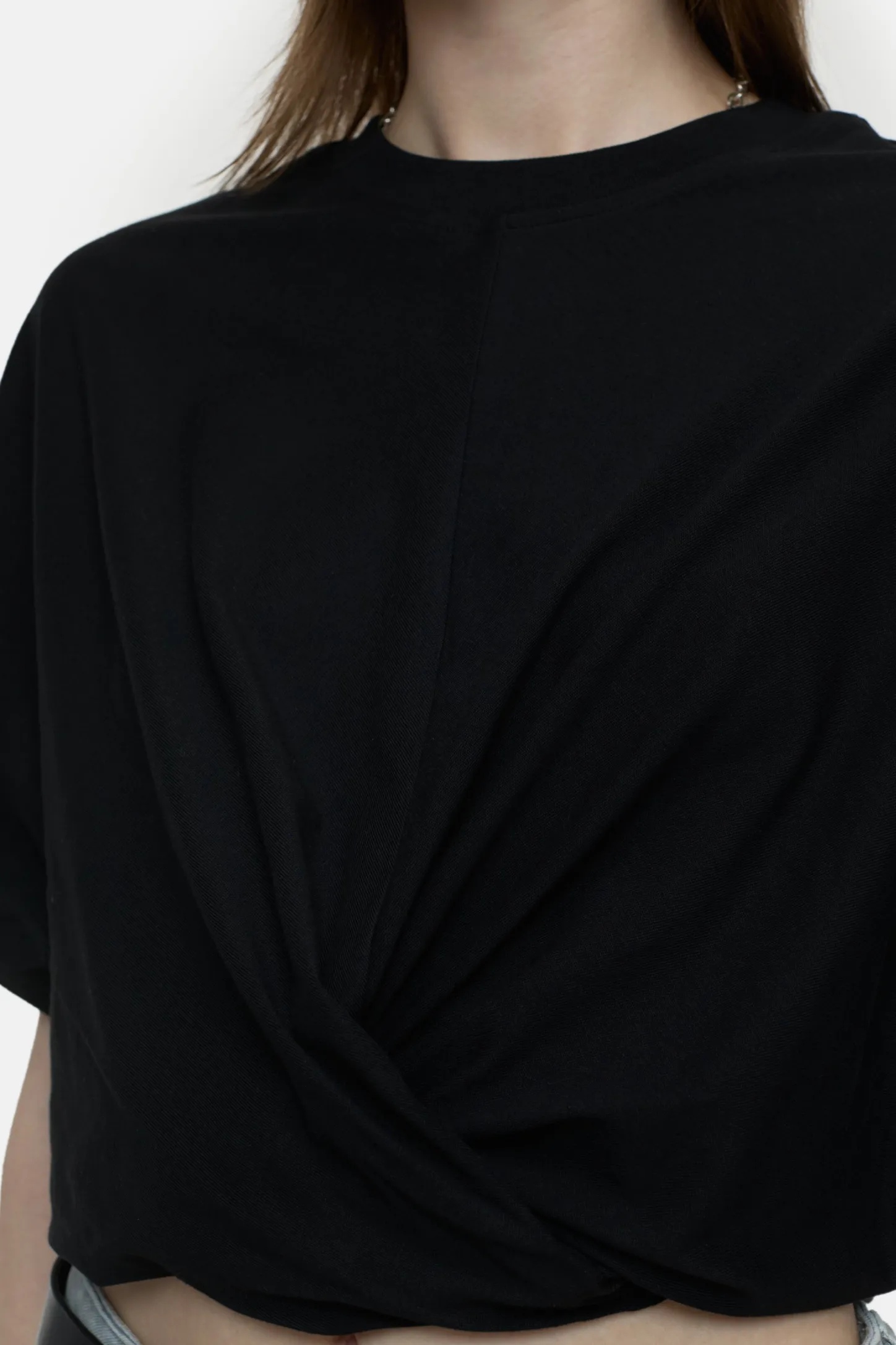 CLOSED T-Shirts>Wikkel-T-Shirt Zwart