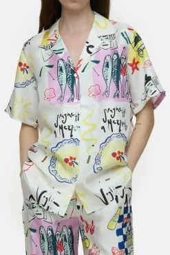 CLOSED Overhemden En Blouses>Zijden Overhemdblouse Veelkleurig
